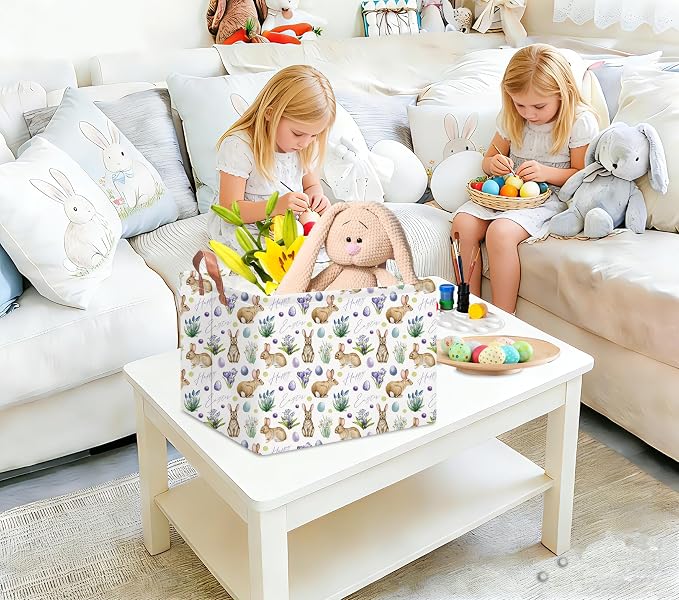Rectangular Easter Eggs Basket Empty, Toys Storage Bin - Image 4