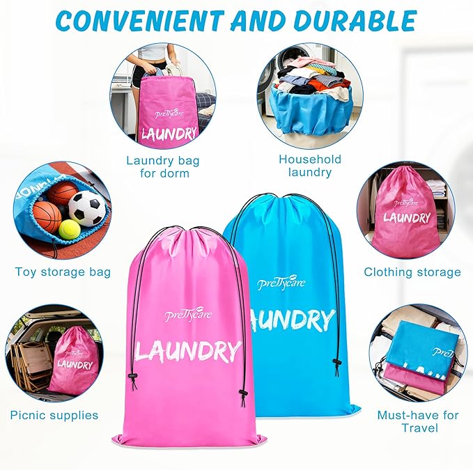 PrettyCare 2 XL Travel Laundry Bags - Image 5