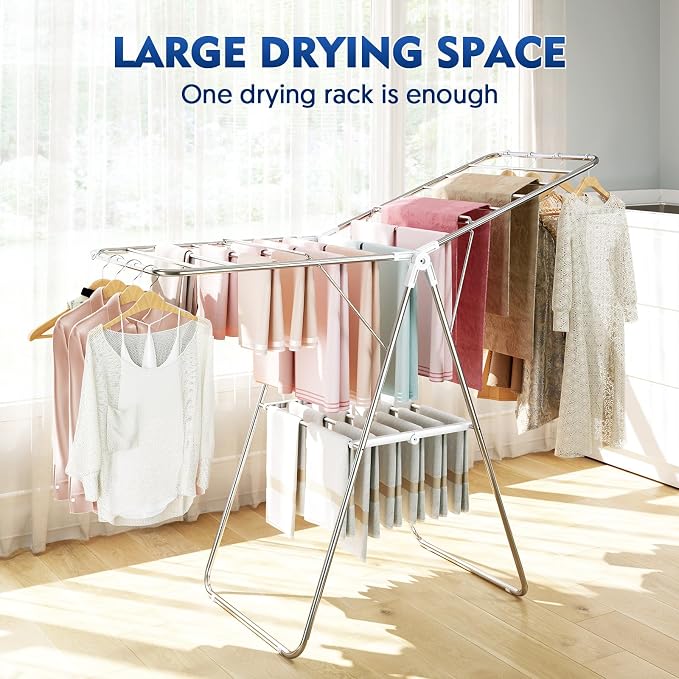 APEXCHASER Clothes Drying Rack, Stainless Steel Drying Rack Clothing - Image 5