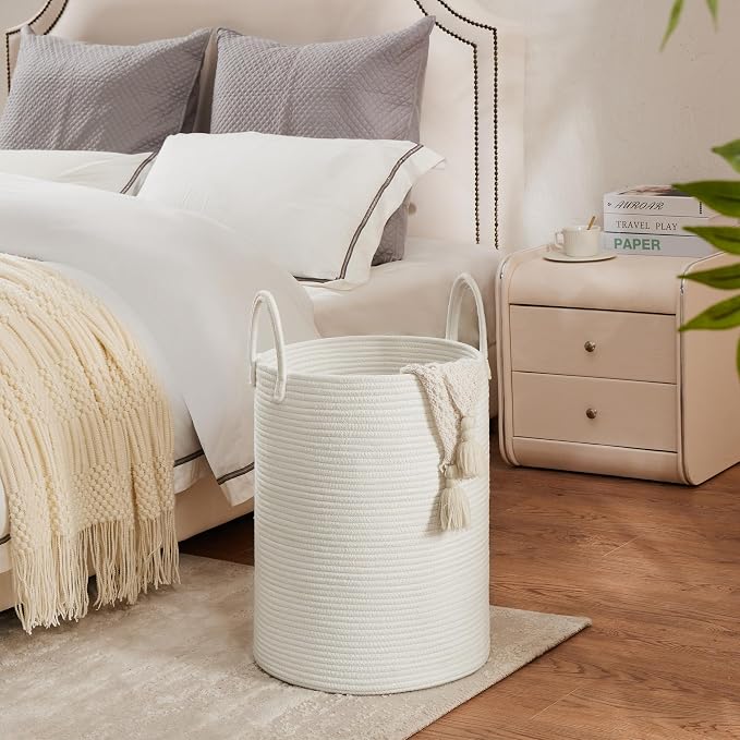 Cotton Rope Laundry Hamper by YOUDENOVA, 58L - Image 6