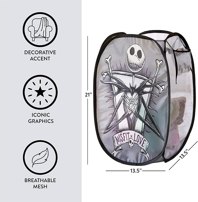Idea Nuova Disney Nightmare Before Christmas Pop Up Laundry Storage Hamper - Image 3