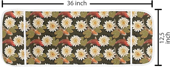 Ambesonne East Microwave Oven Cover, Japanese Carp Koi Fish - Image 2
