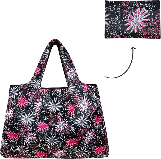 allydrew Large Foldable Tote Nylon Reusable Grocery Bag - Image 5