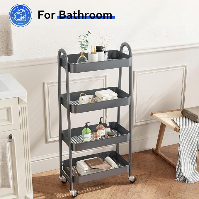 NEWBULIG 4-Tier Rolling Utility Cart - Image 5