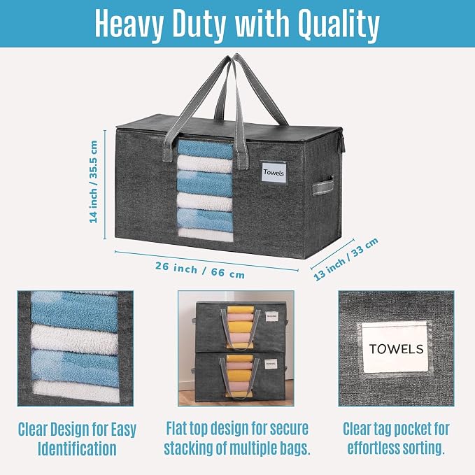 VENO 6 Pack Moving Bags, Comforter and Blanket Storage Bags - Image 6