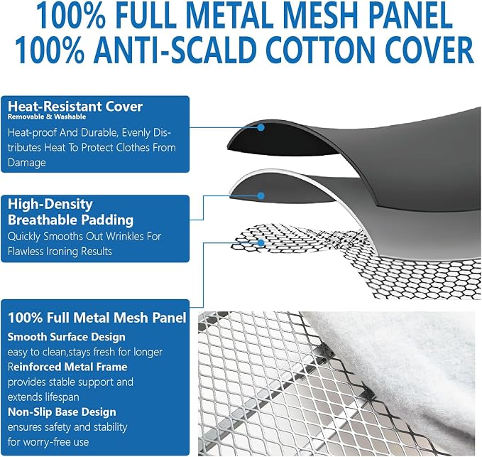 Metal Mesh Panel Tabletop Ironing Board - Image 3