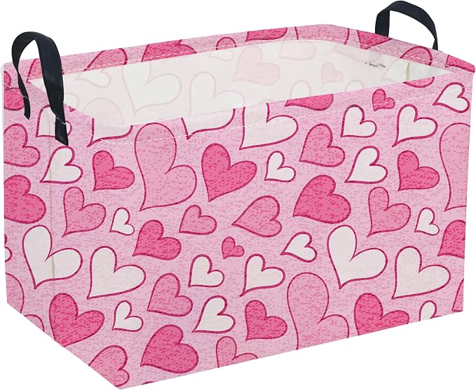 Sanjiaofeng Rectangular Valentine's Day Basket Love Storage Bins, Girls Storage by Sanjiaofen
