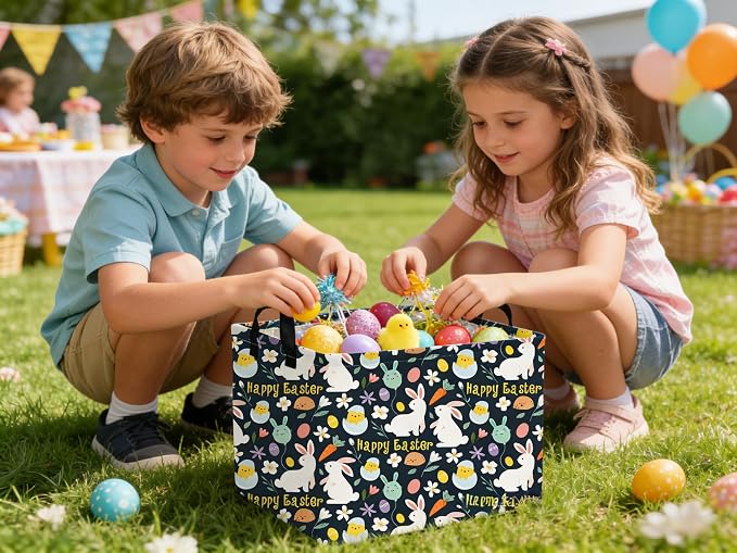 Rectangular Black Easter basket, Easter basket empty, Kids Storage Baskets - Image 5