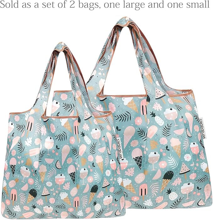 allydrew Large Foldable Tote Nylon Reusable Grocery Bag - Image 3