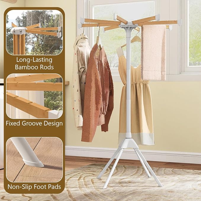 Tangkula Clothes Drying Rack, Foldable Laundry Drying Rack - Image 3