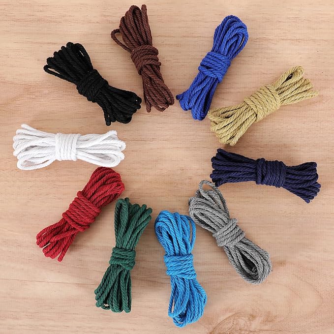 Macrame Cord 3mm x 164yd | 100% Natural Cotton Macrame Rope | 4 Strand Twisted - Image 5