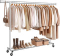 SONGMICS Clothes Rack with Wheels, Heavy-Duty Clothing Rack by SONGMICSbySONGMICSHOME