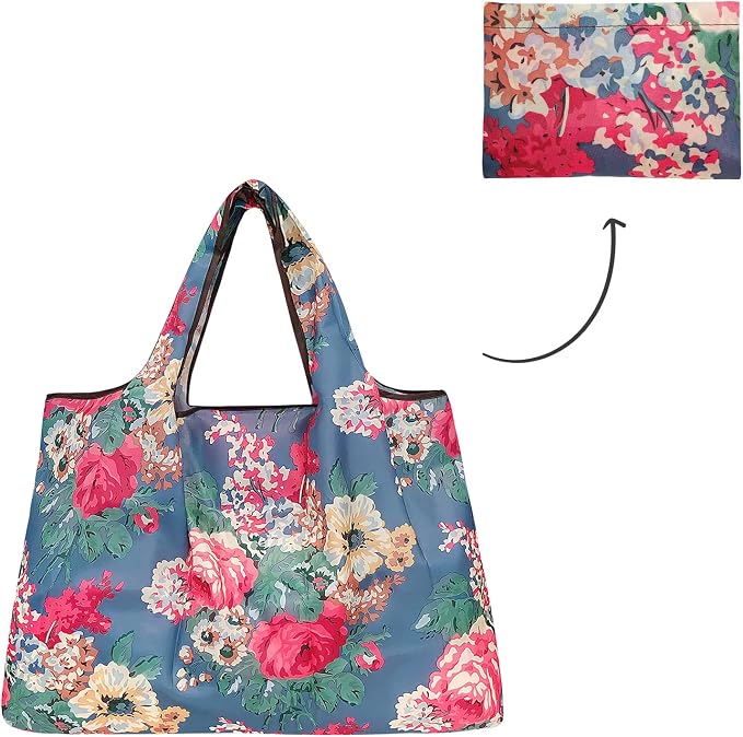 allydrew Large Foldable Tote Nylon Reusable Grocery Bag - Image 5