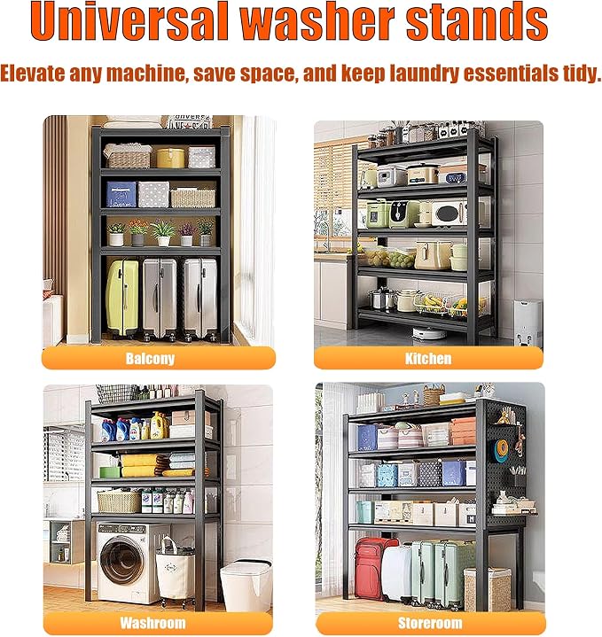 Over Washer and Dryer Shelves, 5 Tier Expandable Washer and Dryer rack - Image 6
