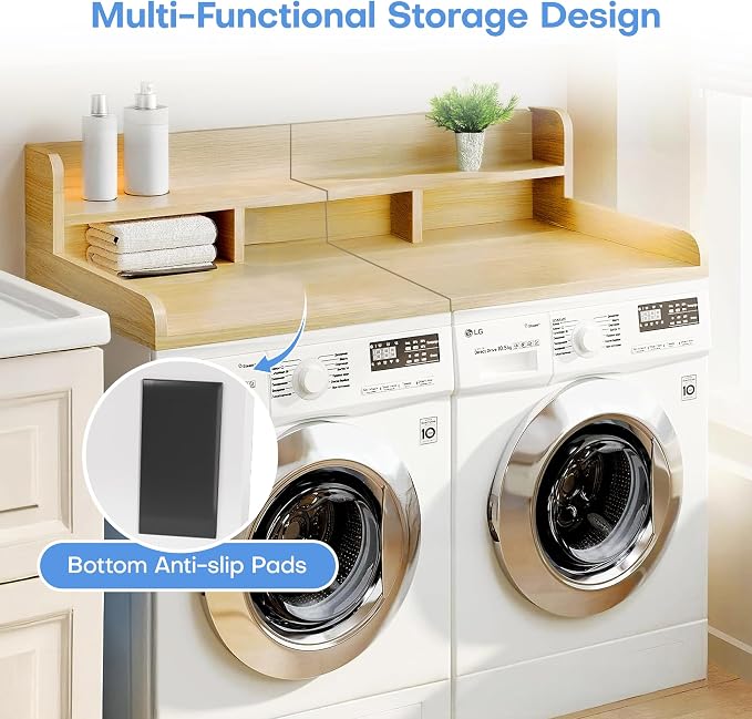 Washer Dryer Countertop with Shelf, Washer and Dryer Covers - Image 5