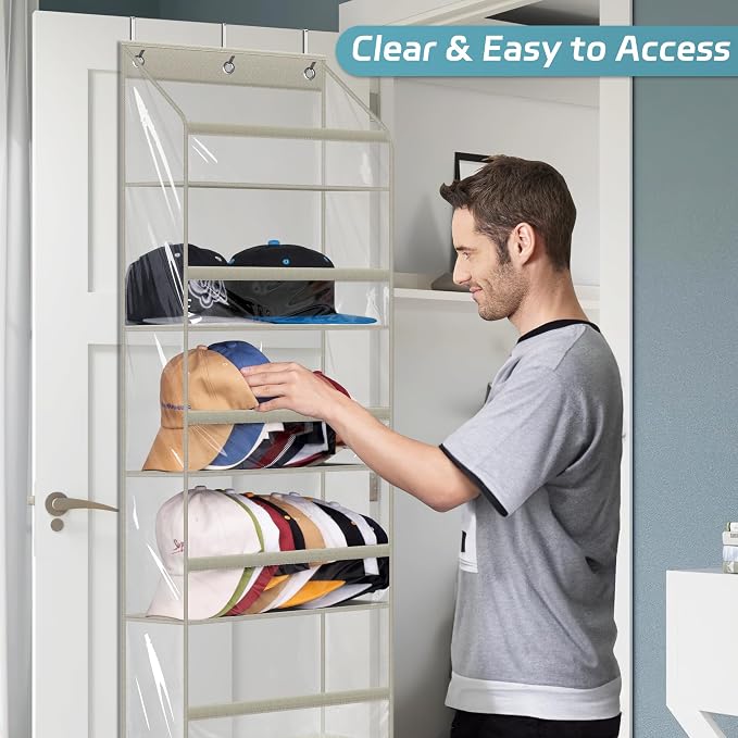 AOODA Clear Over the Door Hat Racks - Image 5