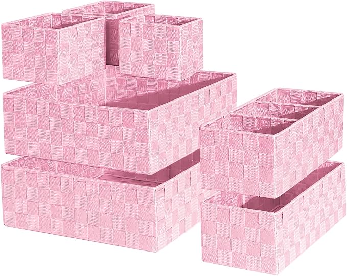 Drawer Organizer, Cube Baskets for Storage Shelves, Handmade Small Woven Basket by ORGMASTER
