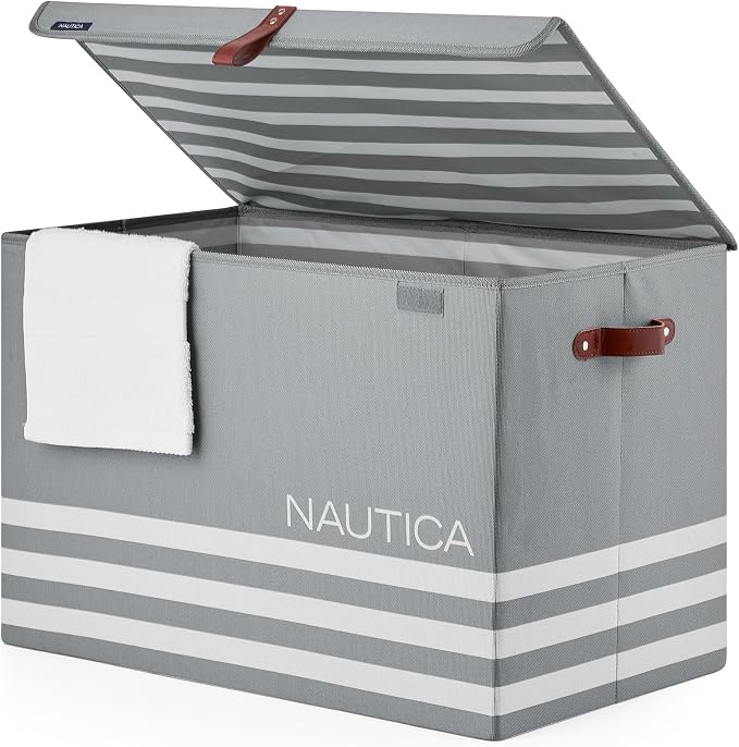 Nautica - Laundry Basket, Large Foldable Hamper & Storage Bin - Image 4