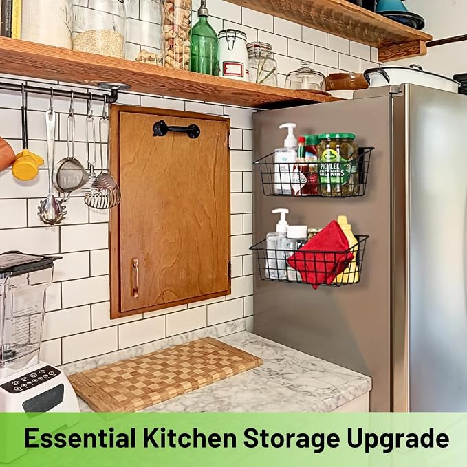Magnetic Shelf for Fridge, 2 Pack Seasoning Organizer - Image 8