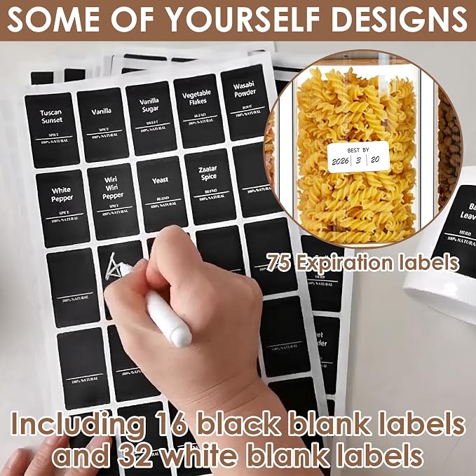 491 Pantry Labels for Containers, Preprinted Waterproof Stickers for Organizing - Image 4