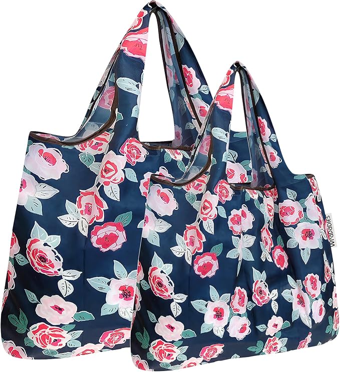 allydrew Large Foldable Tote Nylon Reusable Grocery Bag by allydrew