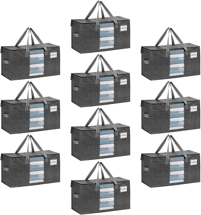VENO 10 Pack Moving Bags, Comforter and Blanket Storage Bags by Veno
