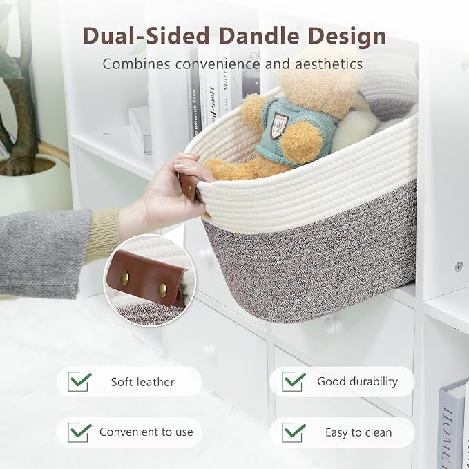 Cotton Rope Basket, Storage Baskets - Image 5