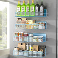 Magnetic Spice Rack for Refrigerator, 4 Pack 100% Metal Strong Magnet Fridge by DTUQYX
