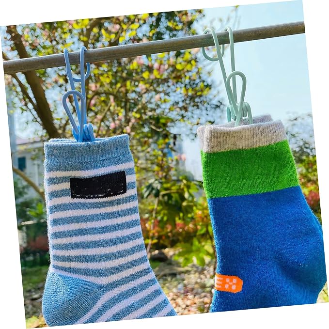 10pcs Hanging Hooks Clothes Clips Hooks Socks Drying Clip Kitchen Laundry - Image 7