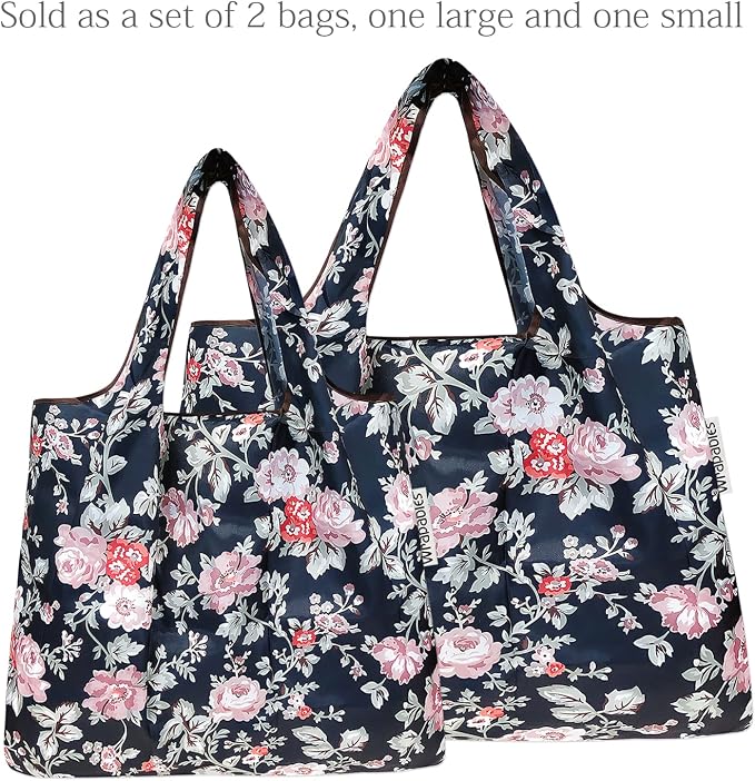allydrew Large Foldable Tote Nylon Reusable Grocery Bag - Image 3