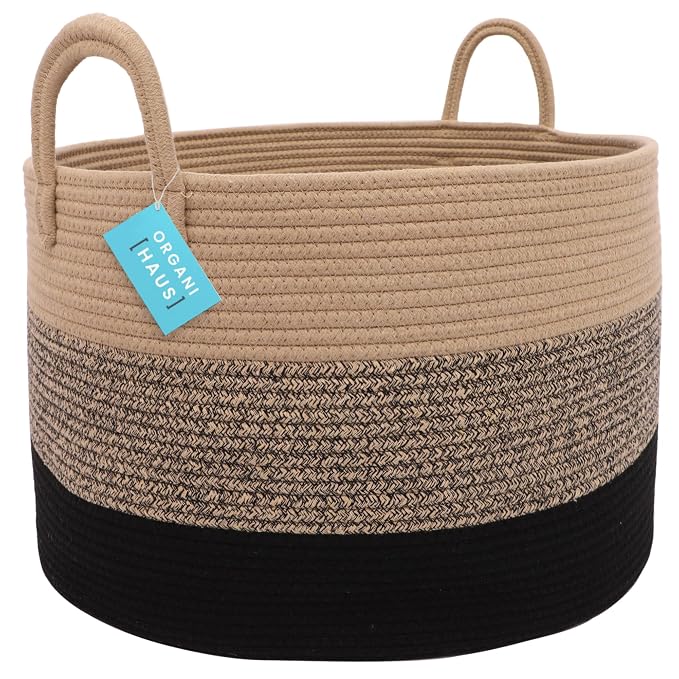 OrganiHaus Large Woven Storage Basket - Image 4