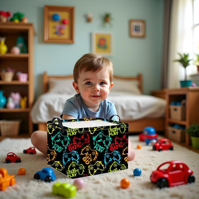 Rectangular Baby Storage Basket Boys - Image 2