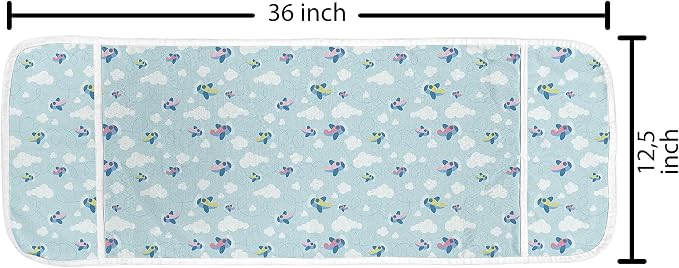 Ambesonne Plane Microwave Oven Cover, Cartoon Style Sky - Image 2