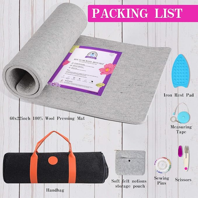 Rdutuok 60 x 22 inches Wool Pressing Mat - Image 6
