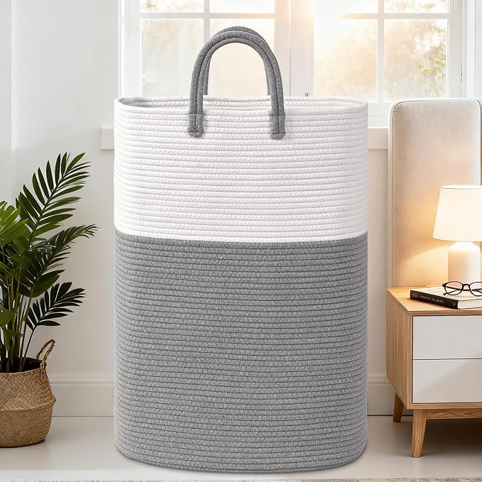 Woven Laundry Basket for Clothes, 100L Large Rectangle Laundry Hampers - Image 3