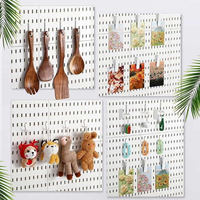 Kathfly 30pcs Pegboard Accessories 10 Clips 20 Hooks, Peg Board Accessory Kit - Image 5