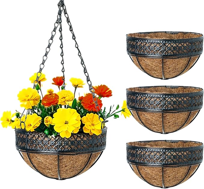 LX7 3-Pack Hanging & Wall-Mounted Plant Baskets by LX7