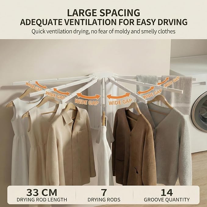Wall-Mounted Drying Rack Clothing Foldable, Space-Saving Laundry Drying Rack - Image 4