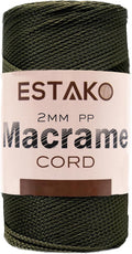 Estako 2 mm PP Polyester Macrame Cord 100% Polypropylene Perfect Supplies by Estako