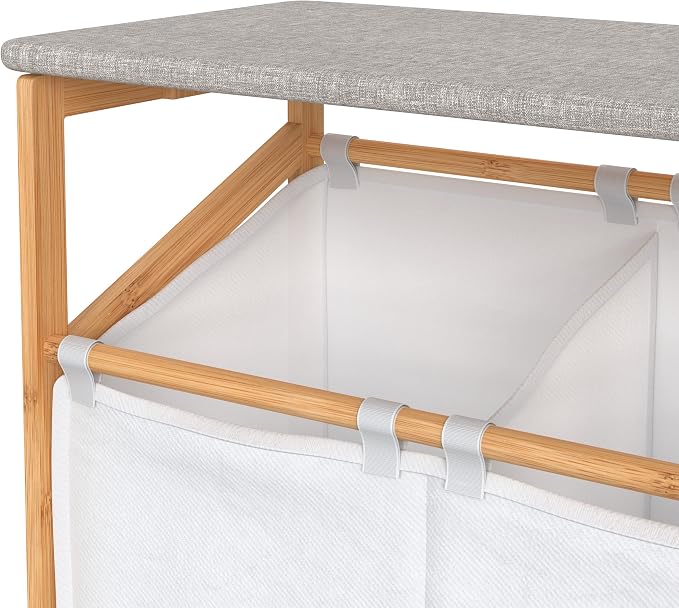 ClosetMaid Bamboo Laundry Hamper Cart - Image 7