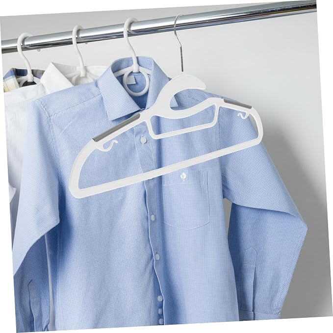 10pcs Extra Wide Non Slip Plastic Hangers - Image 5