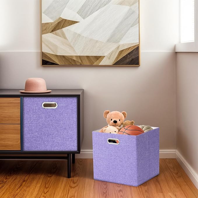 Foldable Cube Storage Bin Organizing Baskets Cubby Boxes Fabric Storage Cubes - Image 8