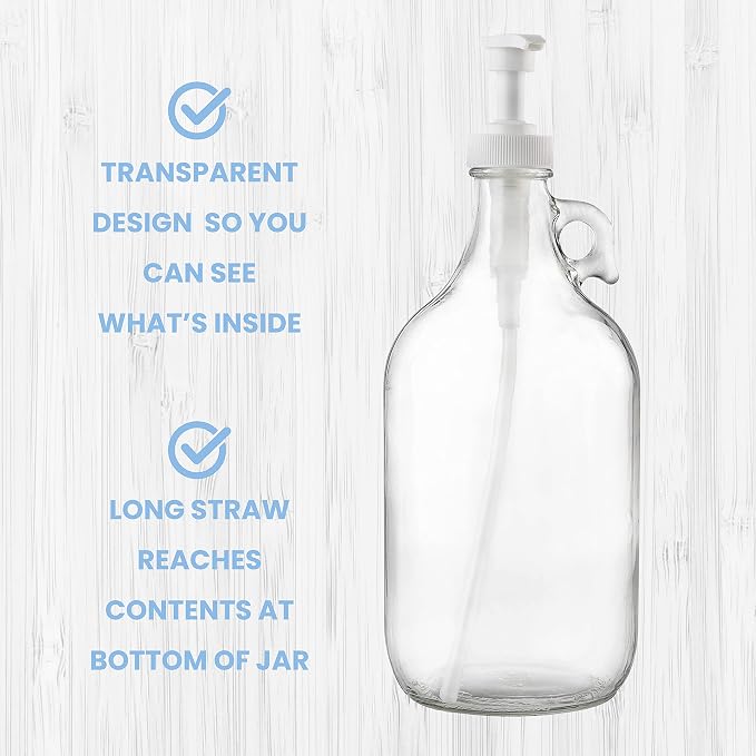 kitchentoolz Half Gallon Glass Laundry Detergent Dispenser - Image 3