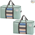 VENO 2 Pack Moving Bags with Clear Window, Heavy Duty Storage Bins with Lid by Veno
