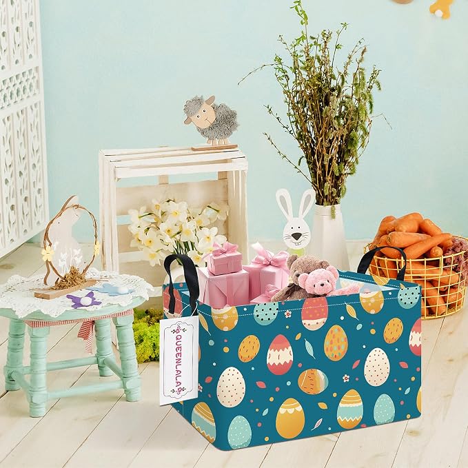 QUEENLALA Rectangular Laundry Hamper/Foldable Nursery Laundry Basket - Image 7