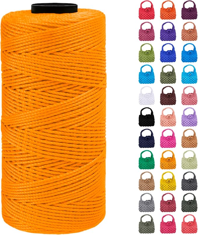 Braided Macrame Cord 1.5mm x 218yards Polypropylene Rope Polyester Rope Yarn by LEREATI