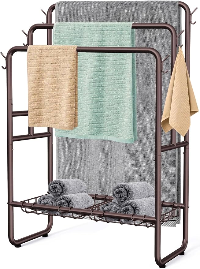 Kayfia 40" Tall Free Standing Towel Racks by Kayfia