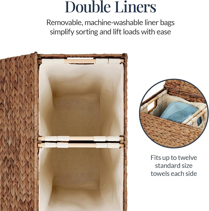 Best Choice Products Large Double Laundry Hamper - Image 5