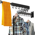 Clothes Drying Rack for Laundry, Wall Mounted Clothes Hanger Rack, Retractable by HEILAIYI