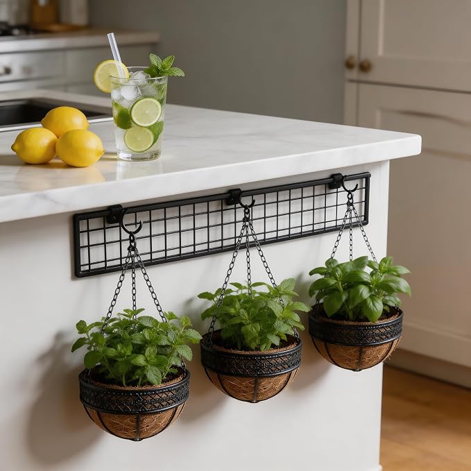 LX7 3-Pack Hanging & Wall-Mounted Plant Baskets - Image 2